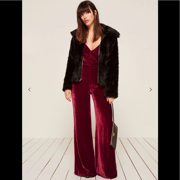 Reformation Clint Pant in Crimson Sz 10 - Picture 2 of 7